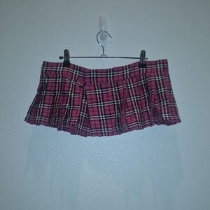 Plaid Pink Mini Skirt